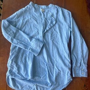 J-CREW denim quarter button up